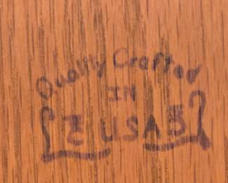 Vintage Young Hinkle Oak Dining Room Table and Chairs 