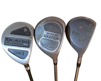 Taylor Made System 2 Driver, Dunlop Solution Oversize Driver, Dunlop Quatro P2 3 Wood