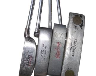 Mac Gregor , Rawlings, T line XXI by PGA and Wizard 610 by Zebra Putters