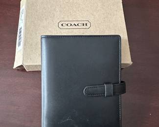 $25 - Black Leather Coach Palm Phone Case/Wallet/Organizer 