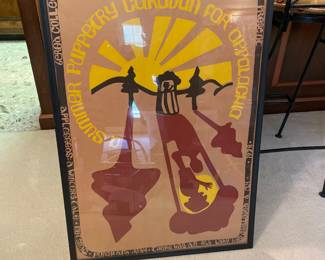 $75.00 - Vintage Berea College Framed Poster - 27" x 37.5"