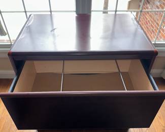 $50.00 - Dark Cherry 2-Drawer Lateral File Cabinet 