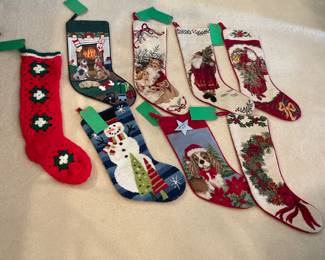 $15.00/each - Needlepoint Christmas Stockings 