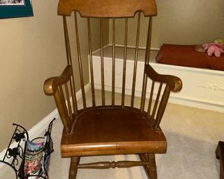 $85.00 - Vintage Mid Century Wood Rocking Chair