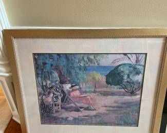 $145.00 - Sonja Williman Designs Summer Shade Artist Signed - 38.5" x 34" 