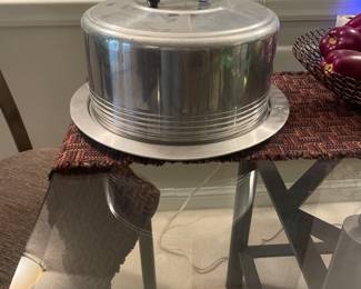 $24.00 - Vintage Regal Ware Aluminum Cake Carrier 1950s Locking Lid w/ Handle Mid Century