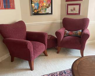 $125.00/each - Upholstered Reading Armchair with Wood Legs