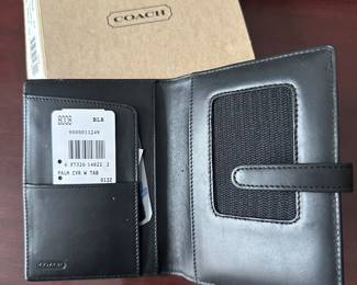 $25 - Black Leather Coach Palm Phone Case/Wallet/Organizer 