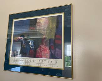 $125.00 -Harold E Larsen- St. Louis Clayton Art Fair Signed Framed Artwork -197/400 - 33” x 29”