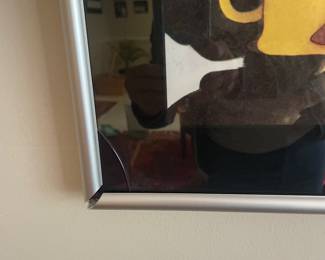 $345.00 - Vintage i Beatles Yellow Submarine Italian Poster - 42" x 30.5" **Glass cracked/missing at bottom left**