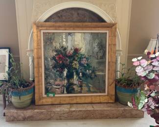 $975.00 - Artist Signed Oil Painting - 46.5” x 47”