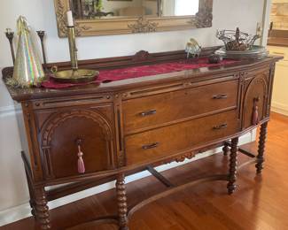 $325.00 - Antique Server Buffet -6’ x 22”D x 38.5”T