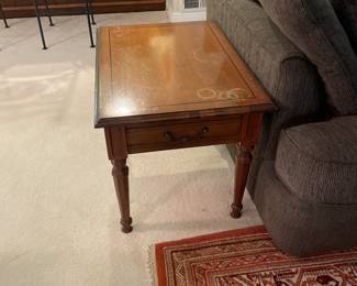$34.00 - Wood End Table with Drawer - 28" x 19.5"