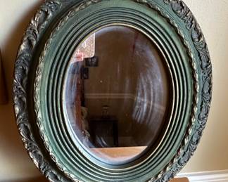 $38 - Antique-Style Ornate Oval Wall Mirror 