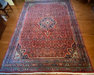 $12,000.00 Hand knotted Bijar Persian (Iran) oriental rug-"The Iron Rug". Herrati motif, medallion center, condition excellent weaving area Persia-Kurdistan over 130 years old 8'9 1/2"&12'1 1/2"