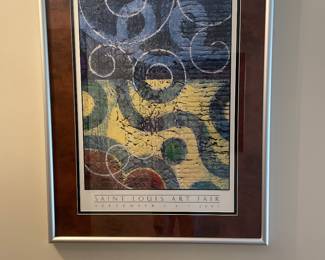 $125.00 -“Flow” by Roma’s Ciurlionis  St. Louis Clayton Art Fair Signed Framed Artwork - 460/600 - 26.5” x 35”
