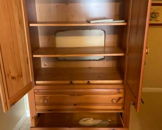 $75.00 - Wood Armoire / Entertainment Center - 39.5"W x 63.5"T x 19"D