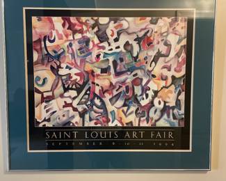 $125.00 - Chris Cornett St. Louis Clayton Art Fair Signed Framed Artwork - 34” x 30”