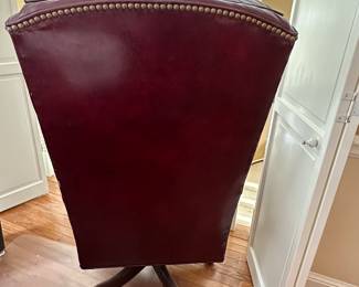 $89.00 - Red Leather Rolling Office Armchair