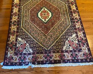$495.00 hand knotted Persian Bijar carpet circa 1970
4”10”&5’8”