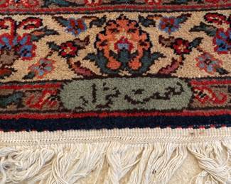 $595 70”&48” Hand woven Signed antique Persian carpet 