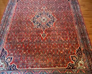 $12,000.00 Hand knotted Bijar Persian (Iran) oriental rug-"The Iron Rug". Herrati motif, medallion center, condition excellent weaving area Persia-Kurdistan over 130 years old 8'9 1/2"&12'1 1/2"