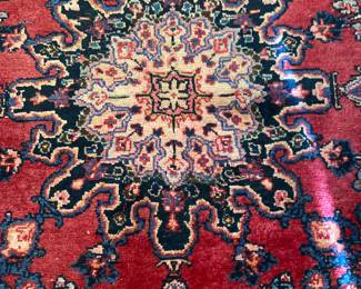 $895.00 Signed Mashhad Hand-Woven Persian carpet from Iran 
8’6”&5’5