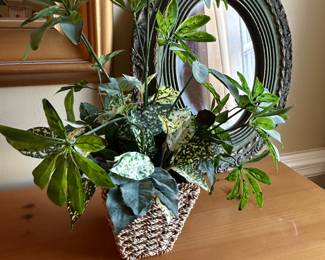 $25 - Silk Botanical Plant in Woven Basket