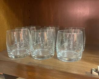 $68.00 - Clear Crystal Old Fashioned Glasses Whiskey Heavy Bottom - Set of 8 -