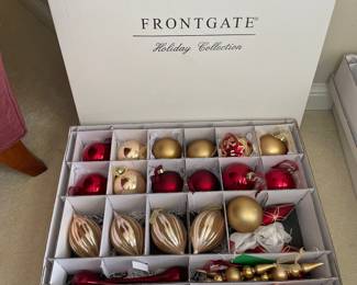 $135.00 / Box - Frontgate Holiday Collection 12 Large Christmas Tree Ornaments