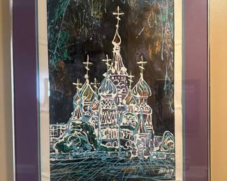 $79 - Moscow circa 1990 original oil signed - 23” x 30” 