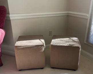 $48.00 - Pair of Cube Ottoman - Set of 2 - 17” x 17.5” x 16”