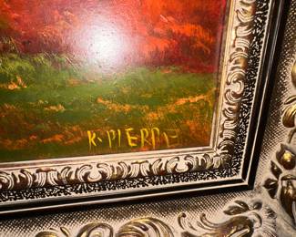 $69 Framed Original Oil Painting signed K Pierre 33” x 30”