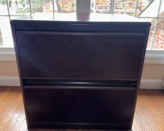 $50.00 - Dark Cherry 2-Drawer Lateral File Cabinet