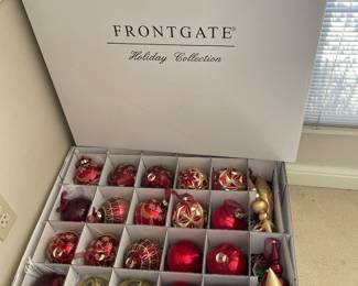 $135.00 / Box - Frontgate Holiday Collection 12 Large Christmas Tree Ornaments