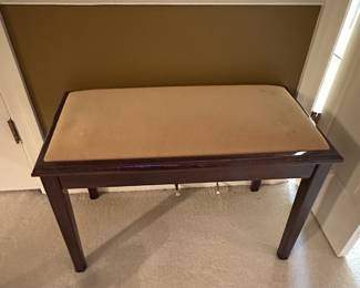 $65.00 - Wooden Padded Piano Bench - 28” x 14.5”