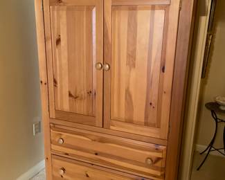 $75.00 - Wood Armoire / Entertainment Center - 39.5"W x 63.5"T x 19"D