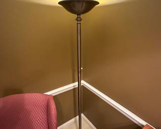 $28.00 - Brushed Nickel Torchiere Floor Lamp 
