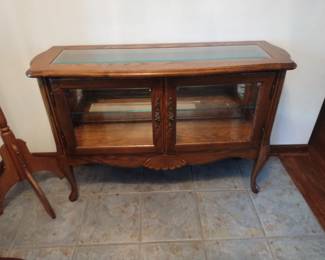 Front Glass Entry Table w/Shelves
