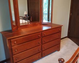 3-Piece Mid Century Queen Set, No Mattress