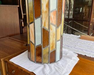 Funky leaded glass chandelier