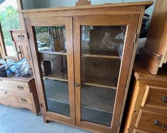 Nice bookcase. Would make a fabulous quilt cabinet