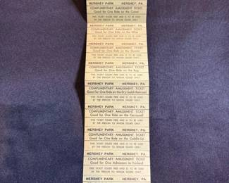 53 12Vintage1960sHersheyParkAmusmentParkUncutTickets