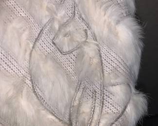 Cat Embroidery on Fuzzy Skirt