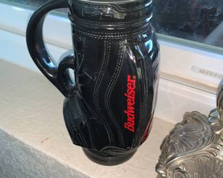 Budweiser Ceramic Golf Bag Beer Mug