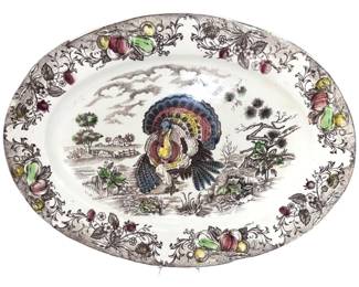 Vintage Ceramic Turkey Platter 