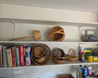 Cookbooks and baskets