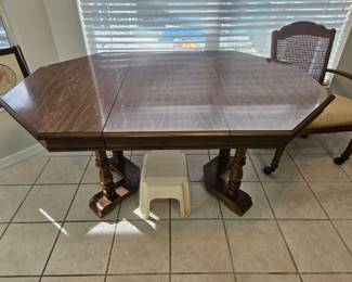Wabash & Co. Dining table 
$50.00 for just the table, has a leaf or with the six chairs, $250