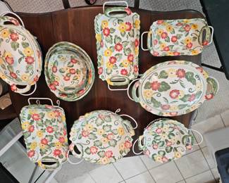 Large set of ceramic baking dishes $100
