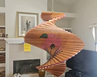 Spinning wooden wind chime $20